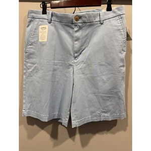 IZOD Saltwater Stretch Flat Front Shorts Relaxed Classics Powder Blue 34 - Picture 1 of 6