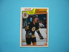 1983/84 O-PEE-CHEE NHL HOCKEY CARD #52 MIKE KRUSHELNYSKI ROOKIE NM SHARP!! OPC