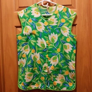 Abrigo de casa floral vintage talla med(?) sin talla listada - Imagen 1 de 6