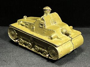 40's Green AUBURN Military Army Tank Rubber Toy Car Man Cave Sun USA Nice!
