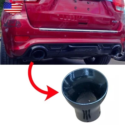 FOR JEEP GRAND CHEROKEE SRT 11-2021 GLOSS BLACK MUFFLER EXHAUST TIP 1 PIECE - Image 1 of 4