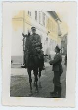 Orig. Foto 268.ID Offizier Reiter IR.468 mit Pferd Pirmasens Westwall 1940