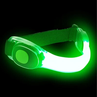 4 Green LED Running Armbands Reflective Flashing Running Jogging High Visibility - Image 1 of 4