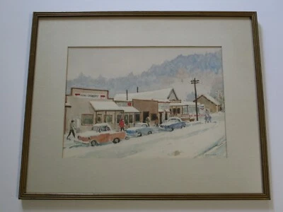 PINTURA JOHN STONER REGIONALISMO AMERICANO PAISAJE IMPRESIONISTA CIUDAD URBANA Foto 1 de 4