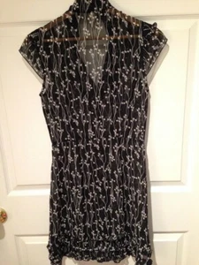Johnny Martin Size 5 Shirt Waist Semi Sheer Little Black  Party Dress - Picture 1 of 8