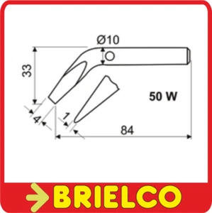 PUNTA COBRE REPUESTO PARA SOLDADOR ESTAÑO BD4004 50W - Bild 1 von 1