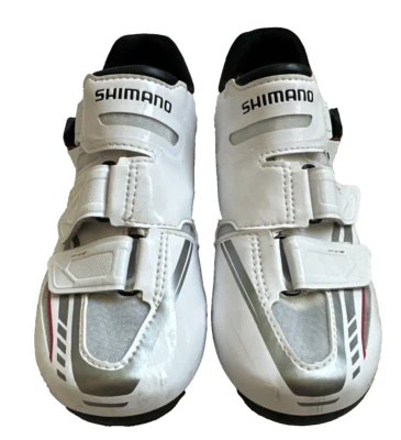 Zapatos de ciclismo de carretera Shimano SH-WR83 de carbono para mujer 6,5 blancos Foto 1 de 4