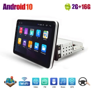 10.1" Quad Core Android 11.0 Car Stereo Radio GPS Navi MP5 Player Single 1Din - Picture 1 of 11