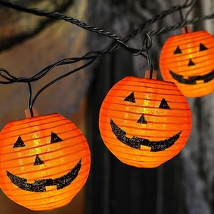 SUNSGNE Halloween Pumpkin Lantern String Lights, 8.5Ft Halloween Orange String L - Picture 1 of 12