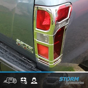 STX REAR TAIL LIGHT COVERS/ GUARDS IN CHROME - PAIR FOR ISUZU D-MAX 2012-2020 - Picture 1 of 7