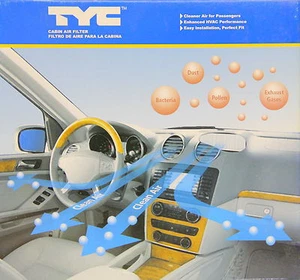 Repuesto de filtro de aire de cabina de aire acondicionado Lincoln Continental 95-97 TYC 800094P - Imagen 1 de 1