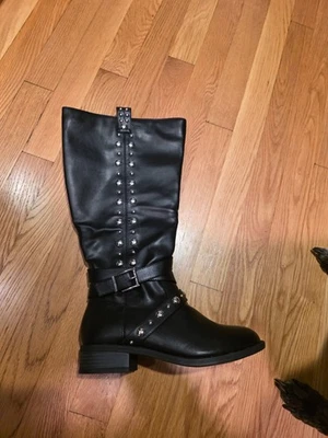 Torrid black embellished wide width boots. Size 7.5 for a wide foot and calf.  - Image 1 of 4