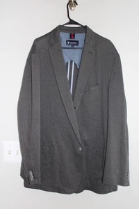 SOLID GRAY DANIEL CREMIEUX 100% COTTON SPORT COAT sz XXL casual suit jacket 48L - Picture 1 of 4