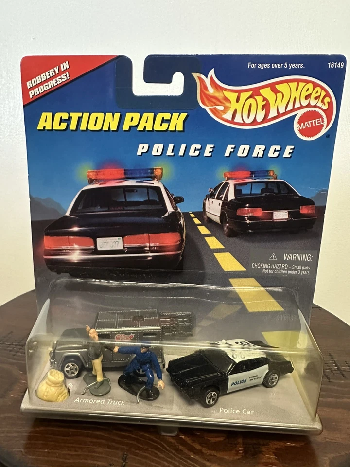 1996 Hot Wheels Action Pack Police Force Robbery In Progress xploraf 143 - Image 1 of 4