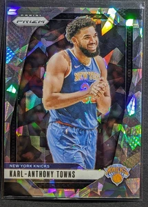 Karl-Anthony Towns 2024-25 Panini Prizm Silver Cracked Ice Prizm #141 NY Knicks - Picture 1 of 13