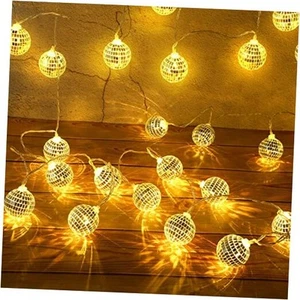 40 Disco Ball String Lights Mirror LED Party String Light Disco Party - Picture 1 of 8