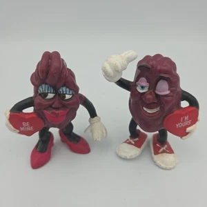 CALIFORNIA RAISINS vintage PVC 2.5" VALENTINES DAY Figures Applause  CALRAB 1988 - Picture 1 of 5