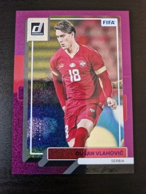 Dusan Vlahovic 2022-23 Donruss Soccer Card /99 Purple Football - Image 1 of 3