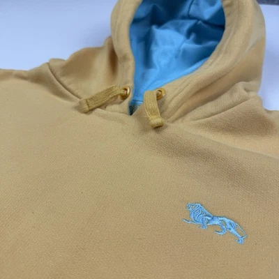Women’s Size 12 Lonsdale Hoodie In Ochre With Turquoise Hood Lining - Image 1 of 4