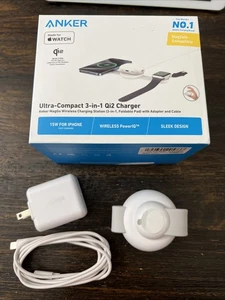 Anker MagGo 3-in-1 Charger 15W Foldable Wireless Pad for iPhone Apple Watch USE - Picture 1 of 13