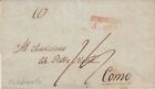 Italien vollständiger Vorphilabrief aus dem Jahr 1838 von Reggo nach Como