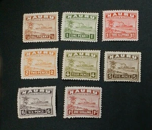 NAURU 1937 0,5d a 1s SG 26b / 36b Sc 17a / 27a MLH  - Imagen 1 de 2