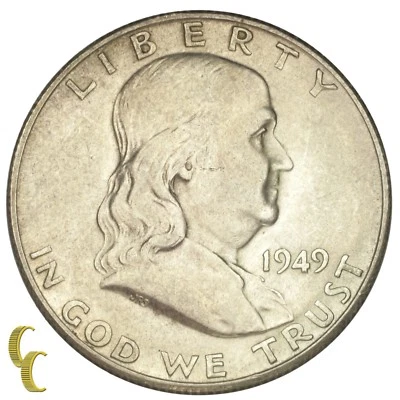 1949-S Argento Franklin Mezzo Dollaro 50C (Scelta Bu Condizioni) - Immagine 1 di 4