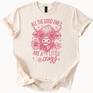 Cow Heart Sunglasses Crazy Tee Funny Women TShirt Gift - Picture 1 of 6