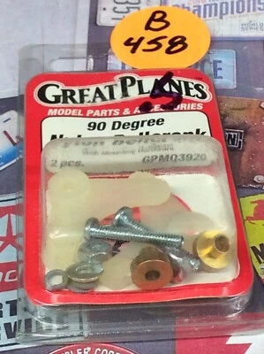 Great Planes GPMQ3920 90 Degree Bellcrank  {2set’s} NewInPack USA Shipped - Image 1 of 2