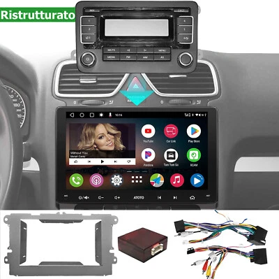 9" Autoradio Per Golf 5/6 Seat Skoda Tiguan 2Din TracciaGPS Android Auto CarPlay - Immagine 1 di 4