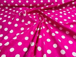 Premium 1 inch Polka Dot Poly Cotton Fabric Sold By The Yard. - Bild 1 von 1