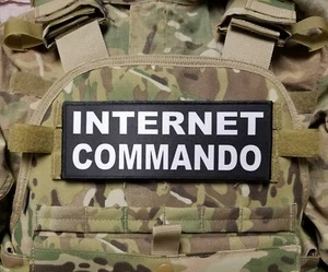 Parche INTERNET COMMANDO 3X8 para portador de placas con soporte de gancho AR15 Devgru - Imagen 1 de 1