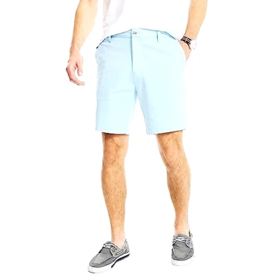 Nautica Hombre Calce Clásico Frente Plano Elástico Sólido, Azul Mediodía, 30W Foto 1 de 4