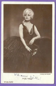 POLA NEGRI # 477/2 VINTAGE PHOTO PC. PUBLISHER GERMANY 4896 - Picture 1 of 2