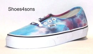 Vans Unisex Authentic Solid Canvas Skateboard Sneakers,Color (Tie Dye) Pink/Blue - Picture 1 of 12