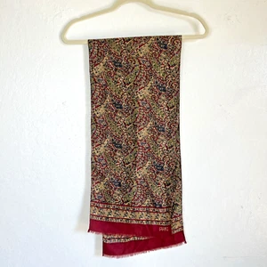 Vintage Club 7 Echo langer Seidentuch rosa Paisley Blumen 11”X52” siehe Fotos - Bild 1 von 6