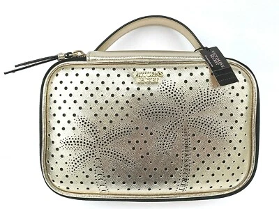 BOLSO DE BELLEZA COSMÉTICO MAQUILLAJE PALMERA DORADA CORTE LÁSER VICTORIAS SECRET CREMALLERA NUEVO CON ETIQUETAS Foto 1 de 2