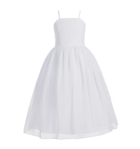 Chiffon Flower Girl Dresses Wedding Pageant Dress Formal Birthday Girl Dresses - Picture 1 of 77