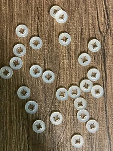 600 Stck. Posten-Haltescheibe, für #4 Schraube, 0,032 dick, Natur, Nylon, 0,156 ID - Bild 1 von 2
