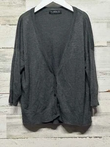 Girls Size 5 Zara Knit Grey Soft Cardigan - Very Good Used Condition - Picture 1 of 3