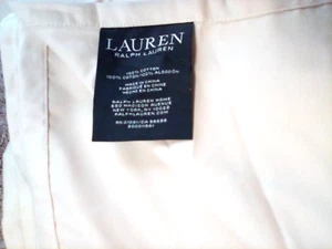 New RALPH LAUREN Queen Flat Sheet Beige 100% Algodon Cotton - Picture 1 of 8