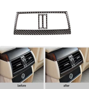 Carbon Fiber Rear Air Condition Vent Sticker Trim For BMW X5 E70 X6 E71 2008-13 - Picture 1 of 10