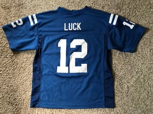 Indianapolis Colts Andrew Luck Jersey Blue NFL #12 Boys Size Youth L Boys - Picture 1 of 6