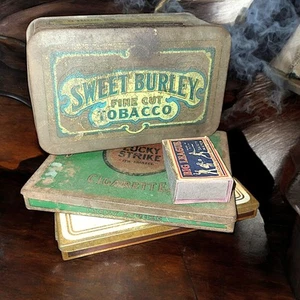 Colección de lata publicitaria de cigarrillos de tabaco vintage  - Imagen 1 de 5