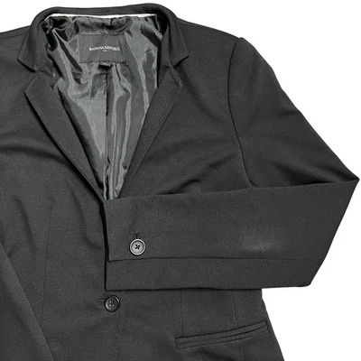 Blazer Chaqueta Traje Banana Republic Negro Petite 2P Trabajo Separado Profesional Foto 1 de 4