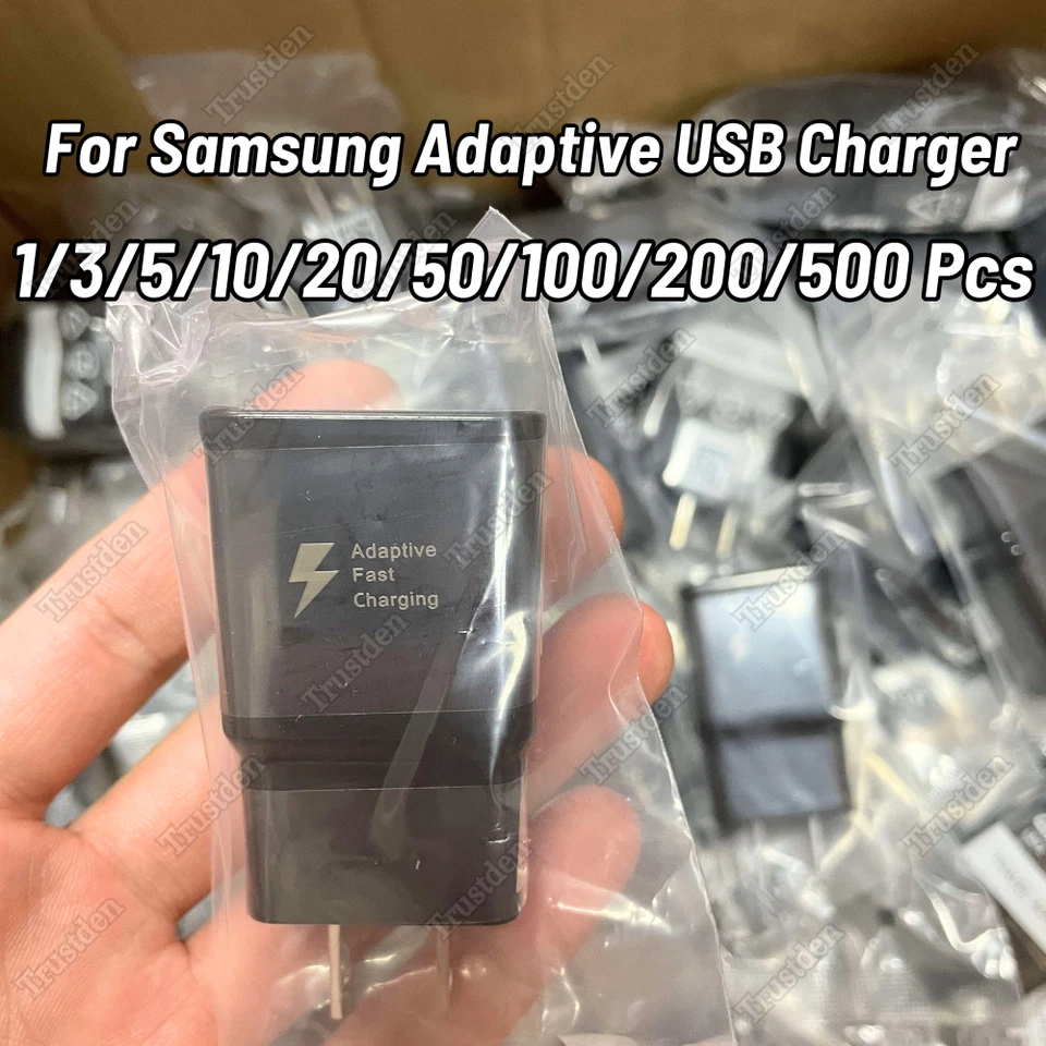 Lote a granel Adaptador de corriente USB Cargador de pared rápido para Android Samsung S20 21 22 23 24 Foto 1 de 4