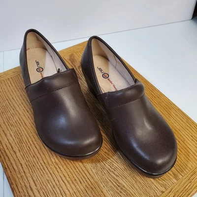 Zapatos Jambu JBU para mujer talla 7,5 cuero marrón sin cordones cómodos mocasín tacón de cuña Foto 1 de 4
