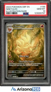 Pokemon 2023 Ninetales 199/197 Arte Completo IR Obsidian Flames GEMA COMO NUEVA PSA 10 - Imagen 1 de 3