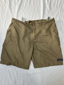 Patagonia All-Wear Hemp Shorts Mens Size 34 Lightweight Tan Hiking Flat-Front 8" - Picture 1 of 7