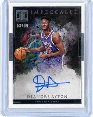 2018-19 Panini Impeccable DEANDRE AYTON Rookie Auto /99 - Phoenix Suns - Image 1 of 2